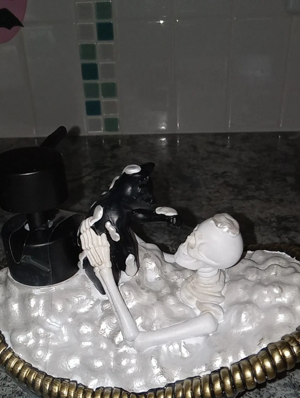 Happy Halloween taking soap black